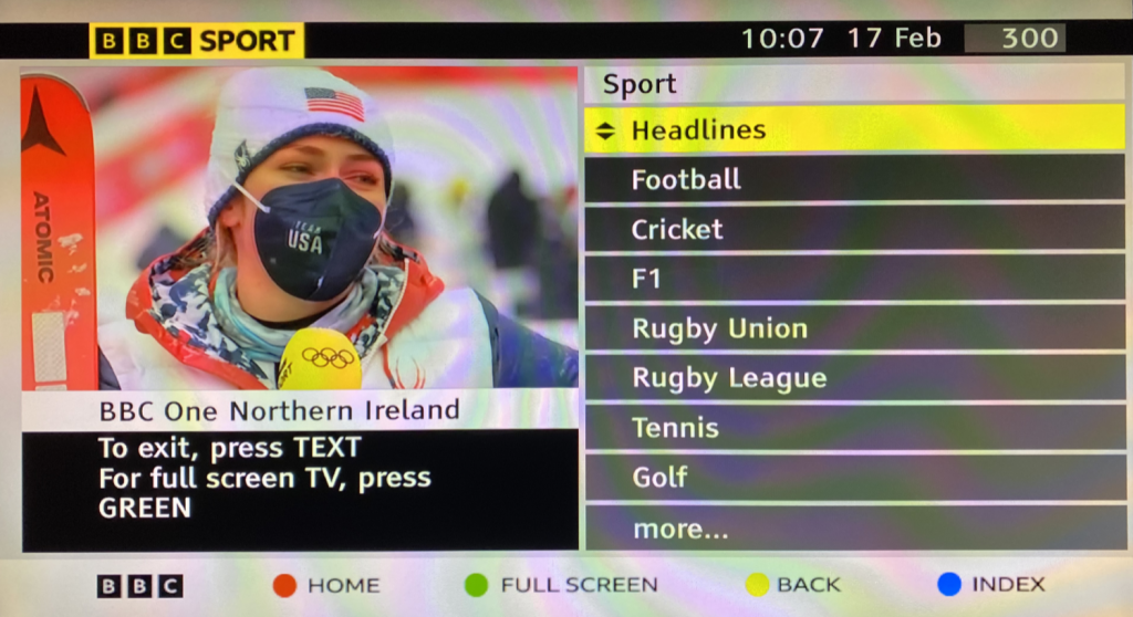 BBC Red Button text service updated with new BBC logo Clean Feed